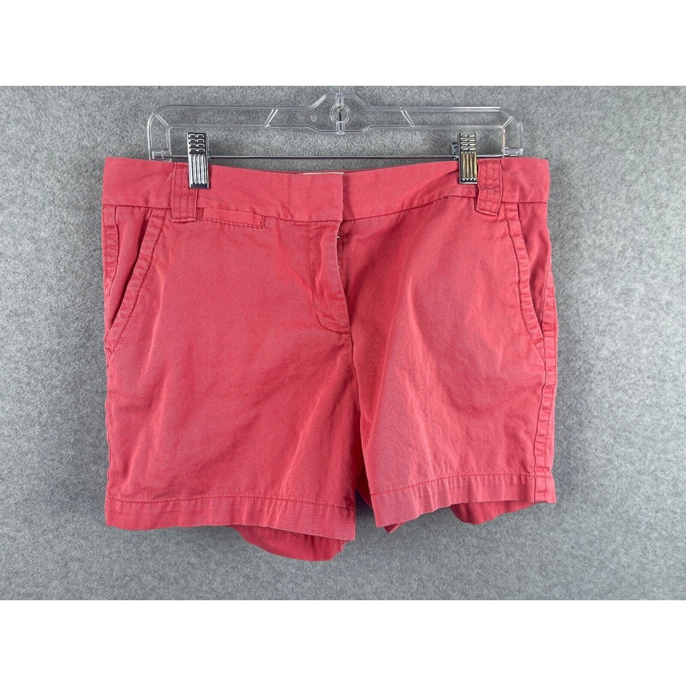 J Crew Chino Shorts Women's 8 Pink Pockets Cotton City Fit Classic Twill‎ Summer